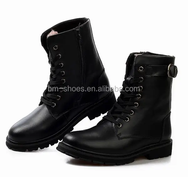 Winter warm 100% genuine leather men boots