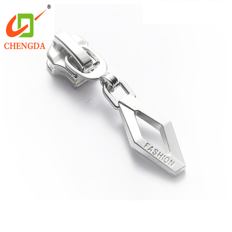 CHENGDA оптовая продажа, пользовательский латунный металлический женский бегунок без блокировки, бегунок на молнии