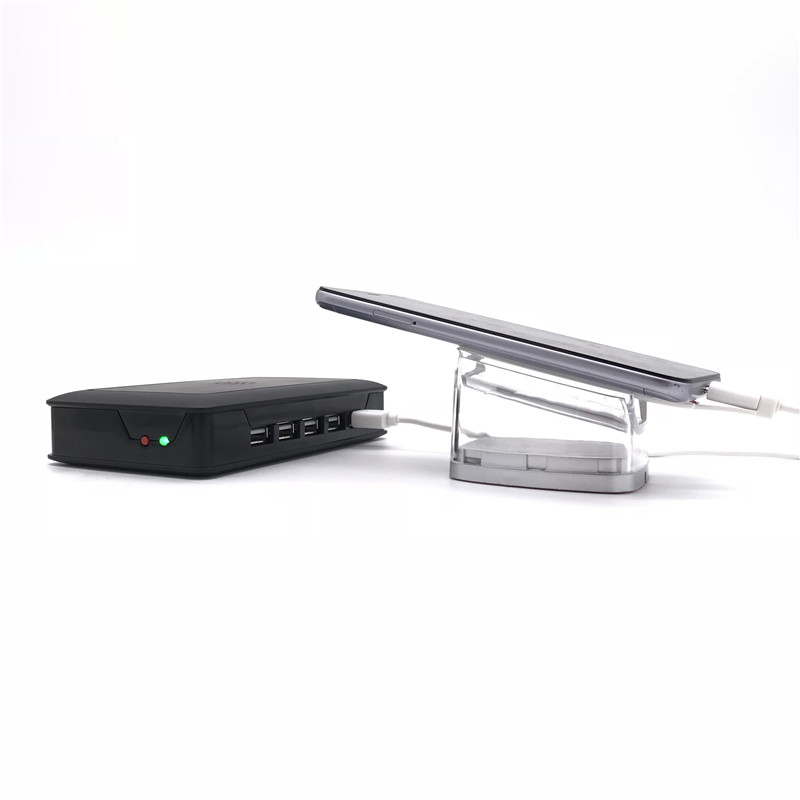 Устройство отображения безопасности мобильного телефона с 10 портами USB и 10 кабелями для зарядки и 10 держателями