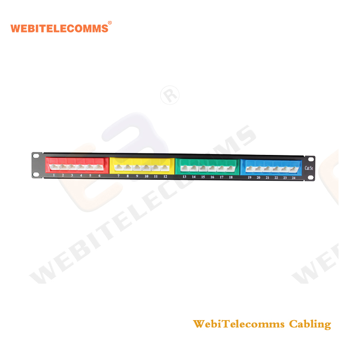 1U 19 дюймов RJ45 IDC UTP Cat5e красочные Keystone Jacks 45 градусов сети патч-панели
