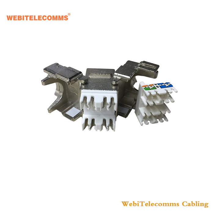 Сетевой кабель 50U 180 градусов безинструментальный двойной IDC FTP Cat6A Keystone Jack