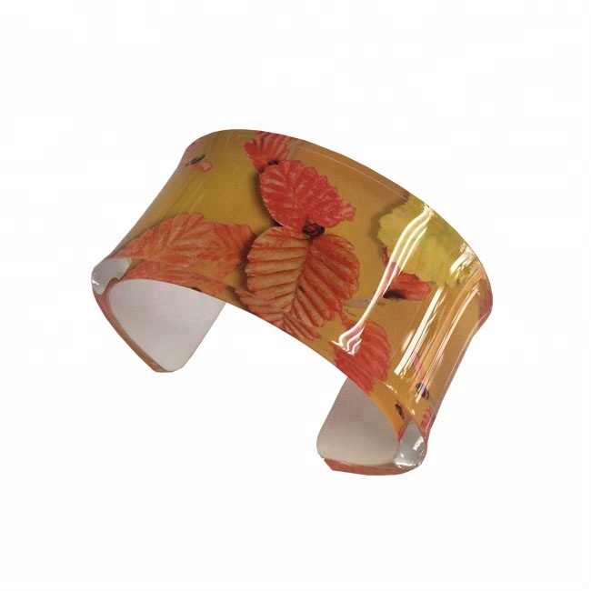 Moden girl party Fagus Bangle custom logo acrylic lucite cuff christmas bracelet