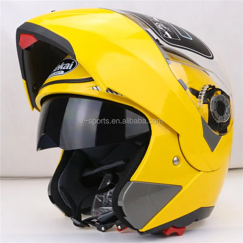 Best Sales Safe full face helmet motorcycle helmet Flip up helmet with inner sun visor everybody affordable Size:M, L, XL,XXL
