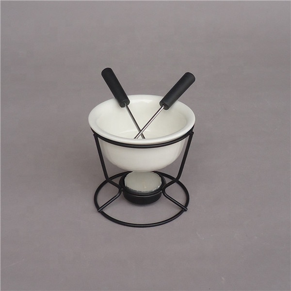 Spanish houseware favors white chocolate wholesale porcelain fonude sets