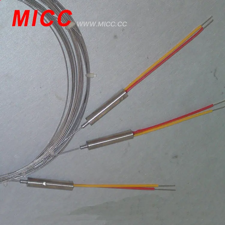 flexible 1/16" to 1/4" Diameter Thermocouple Assemblies with Molded Transition Junctions/6/8mm dia Thermocouple Probes