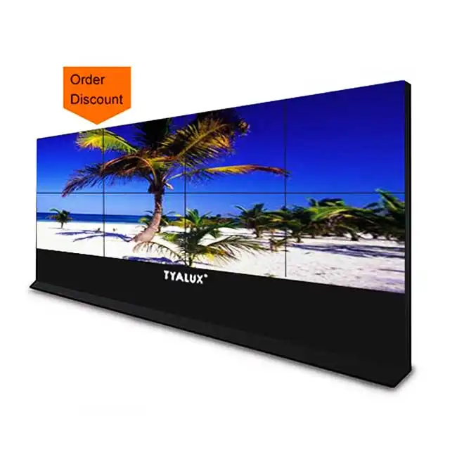 High Brightness Ultra Narrow Bezel 49 Inch 4K 2x4 LCD Screen Advertising Display Video Wall