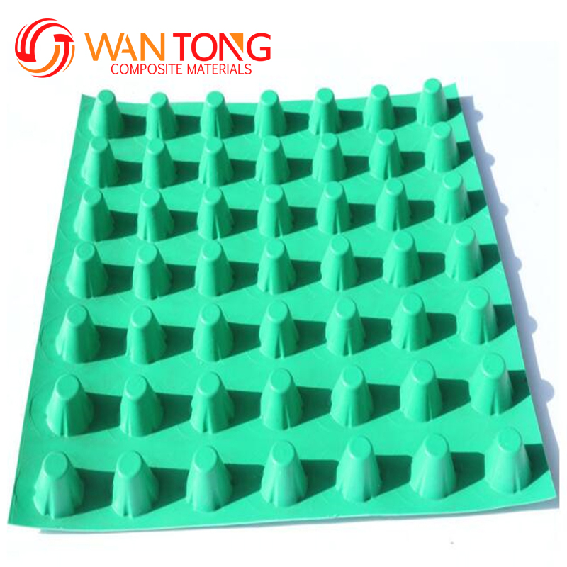 Drainage Board with Geotextile HDPE Dimple Composite Drain Board for Construction
