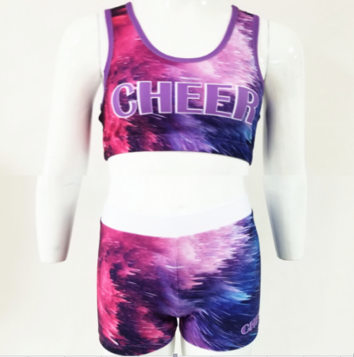 Настроить сублимированной лайкры Практика носить Cheerleading Стразы Cheer team Training wear
