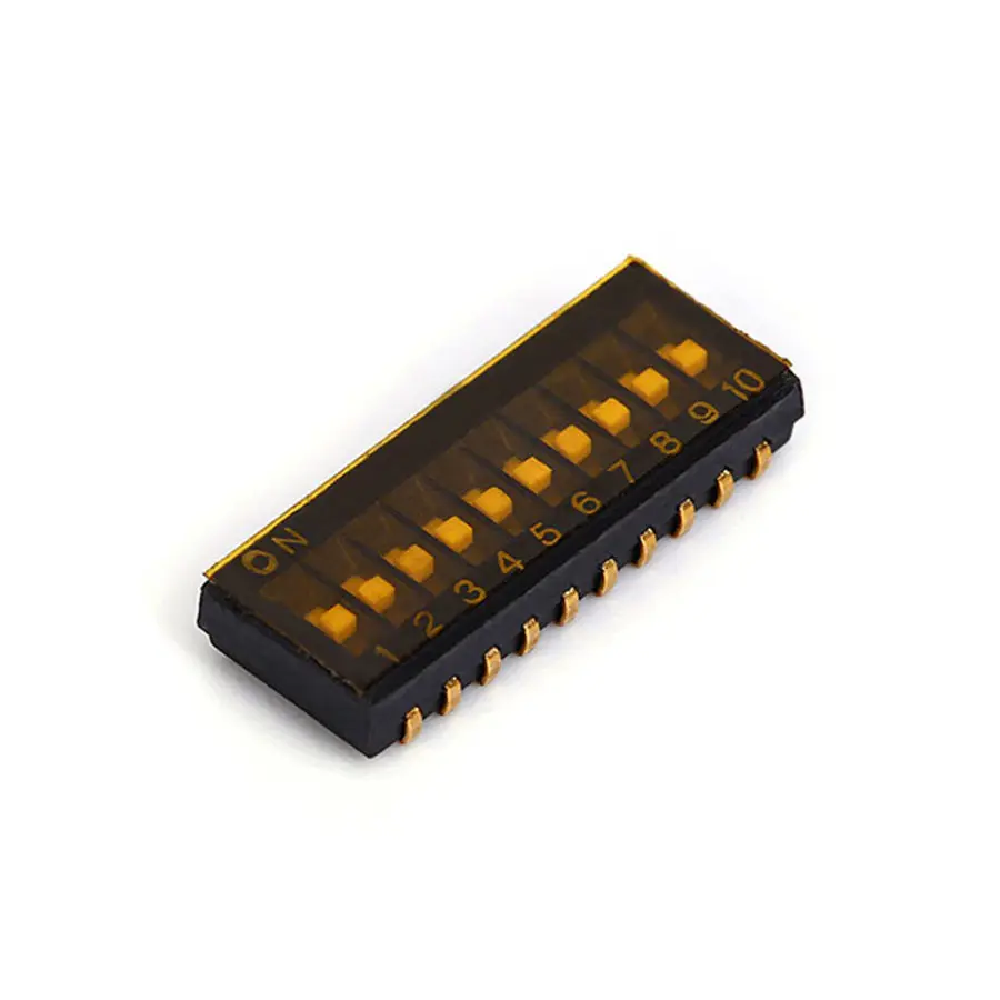 Half Pitch 1.27mm J Lead 10 Position 10 Pin SMD Dip Switch