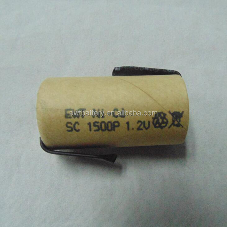 Ni-cd sc1500mah аккумуляторная батарея 1,2 аккумуляторы ni-cd ni подводная лодка c батарея
