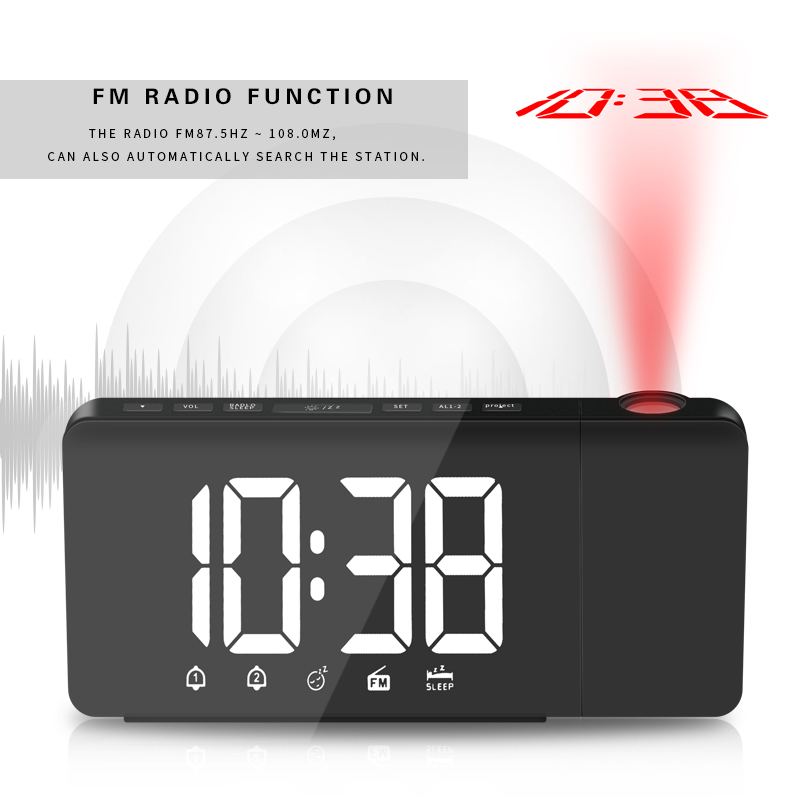 Китай Горячая продажа Высокое качество LED проекционный Будильник FM радио домашнее радио