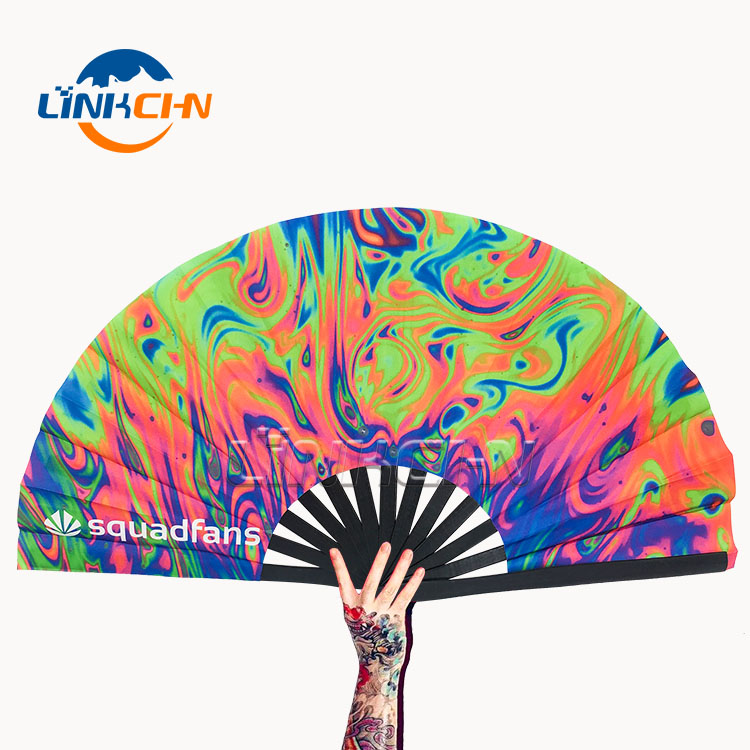 Custom large sublimation fan blank hand fan printed