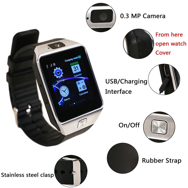 Смарт-часы 2018 с камерой Bluetooth наручные спортивные Wearable Devices (носимое устройство) SIM карты памяти для IOS и Android телефонов