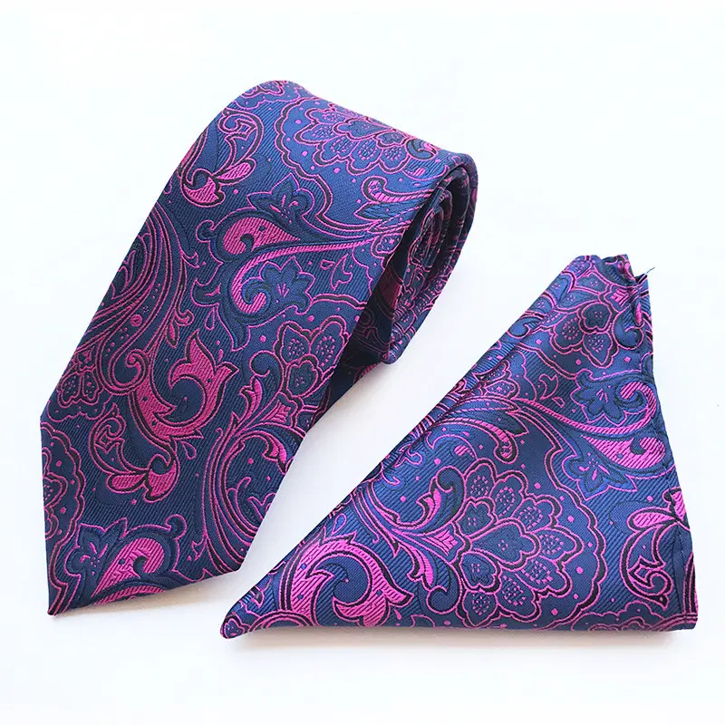 New Classic Pattern Jacquard Men Suit Tie and Pocket Square Wholesale