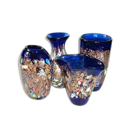 Murano Blown Glass Vase Set