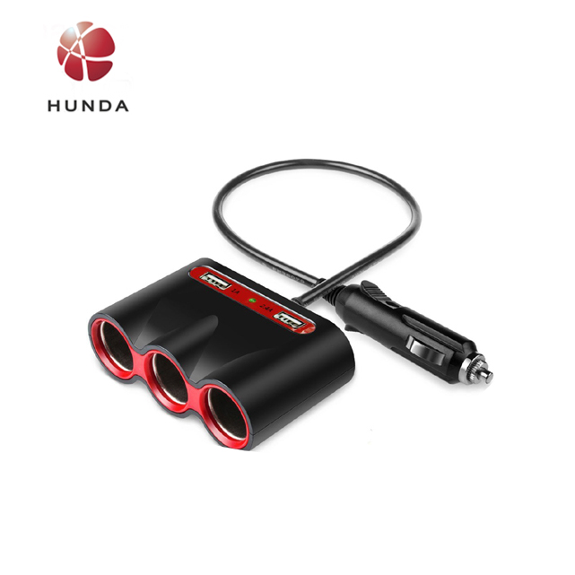 Разветвитель автомобильного прикуривателя, 2 USB-порта, 3 способа, 3,4 А, белый и черный
