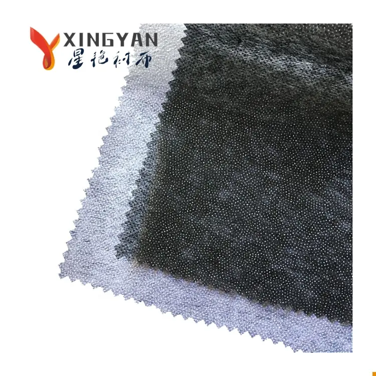 Polyester non-woven interlining fusible interfacing and interlining ready stock white/black color for garment interlock
