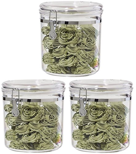 Jar Storage 670ml Wholesale Food Storage Plastic Jars Acrylic Storage jars With Clamp Airtight Lids