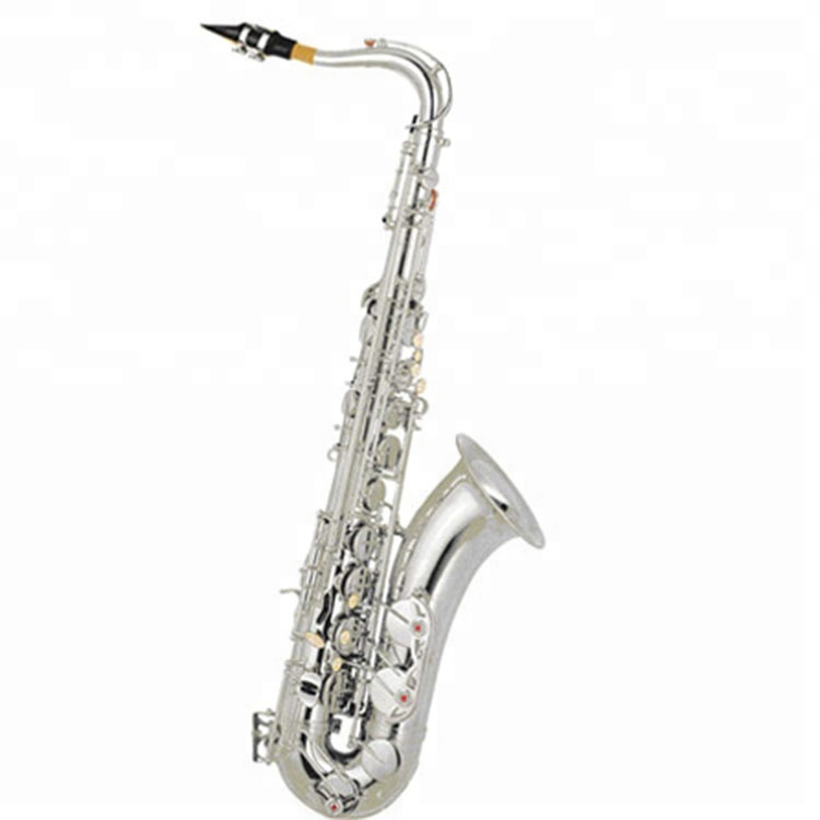 High Quality Saxophone Bb key Silver plated Tenor Saxophone