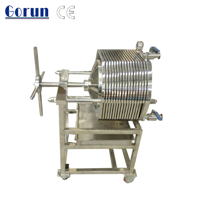 Stainless steel beer plate frame filter with electric pump