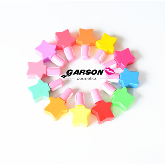 GARSON OEM собственный логотип впитывает воду на водной основе в форме звезды детский лак для ногтей