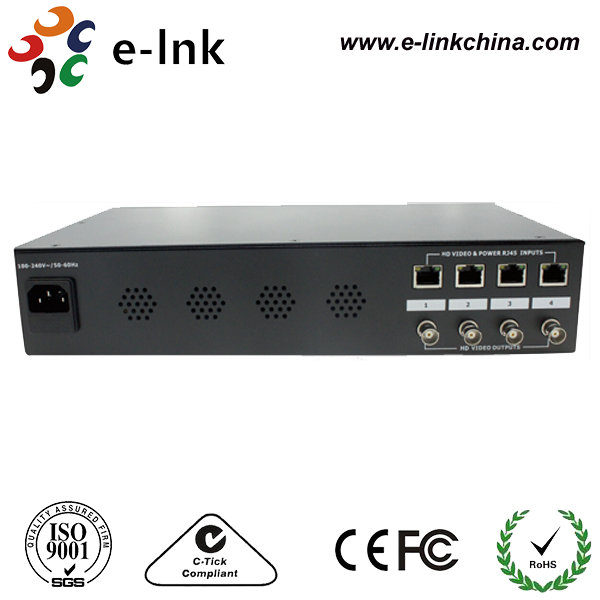 4 канала ахд / HDCVI / HDTVI BNC для RJ45 активный видео балун преобразователь