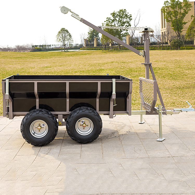 Strong loading capacity tandem diamond plate floor box car trailer
