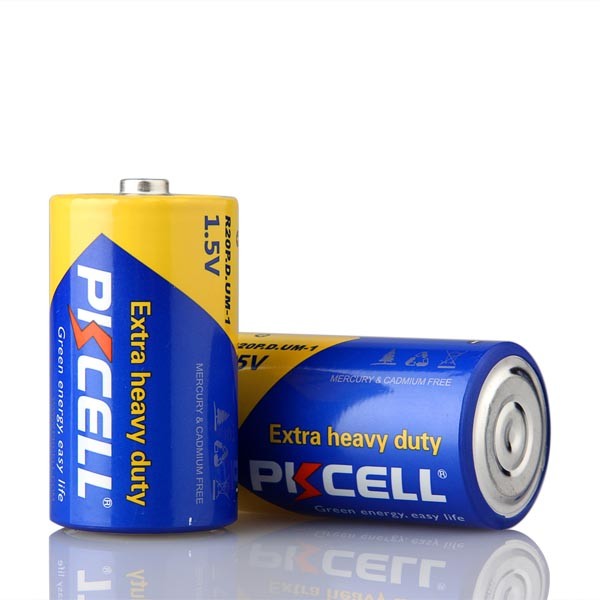 Горячая продажа pkcell бренд UM-1 батарея R20P размер D 1,5 V углеродная цинковая батарея сухая батарея для электросчетчиков