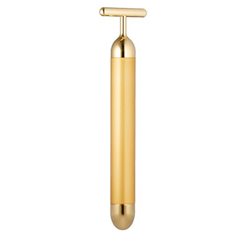 Slimming Face 24k Gold Beauty Bar Vibration Facial Massage Roller for Women