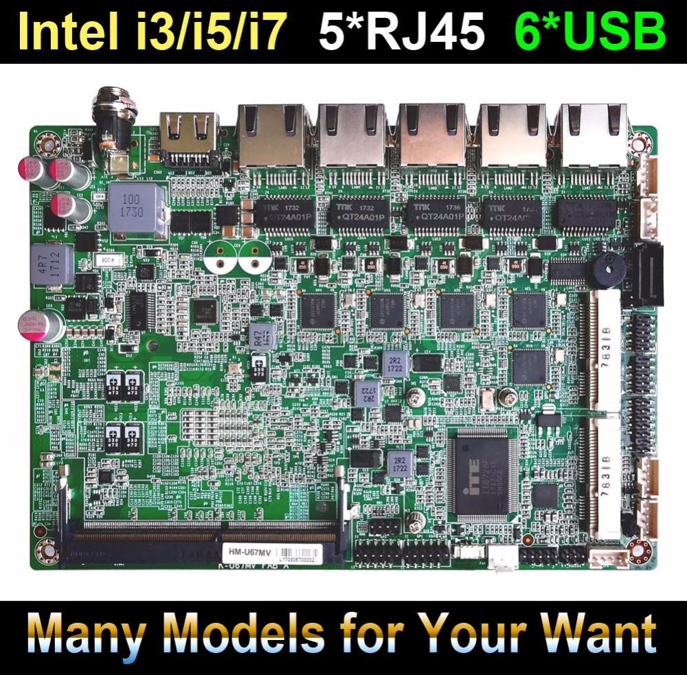 Highton win7/win8/win10/linux/unix OS компьютер ноутбук PCBA с Intel Core i3-6100U двухъядерный настольный материнская плата с RJ45 порт