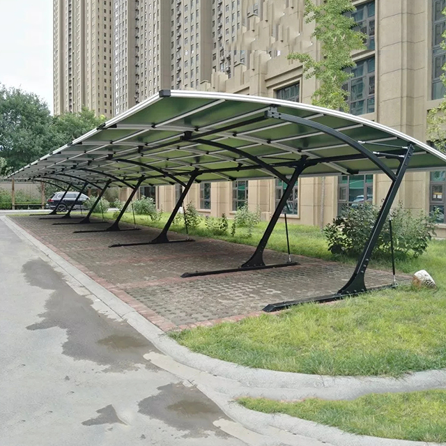 GSP-6 strong wind resistant carport with arched roof