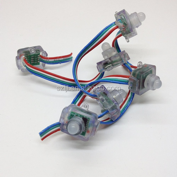 Пиксельная Светодиодная лампа RGB DC 5 В, 12 мм WS 2811/LPD 6803 IC