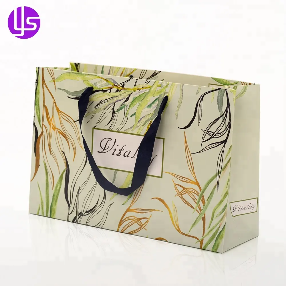 Wholesale Custom Colorful Printed Paper Shopping Bag With Handles
