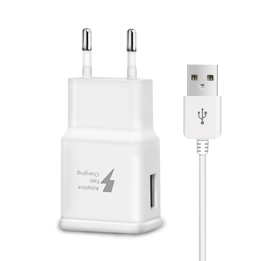 Быстрое зарядное устройство USB питание 5В 2A/9 V 1.67A вилка европейского и американского дорожное настенное зарядное устройство с Micro USB кабель для передачи данных для iPhone/SamSung