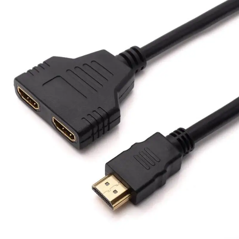 SIPU factory price 1 Male To Dual HDMI 2 Female HDMI Splitter Adapter Cable For HD TV