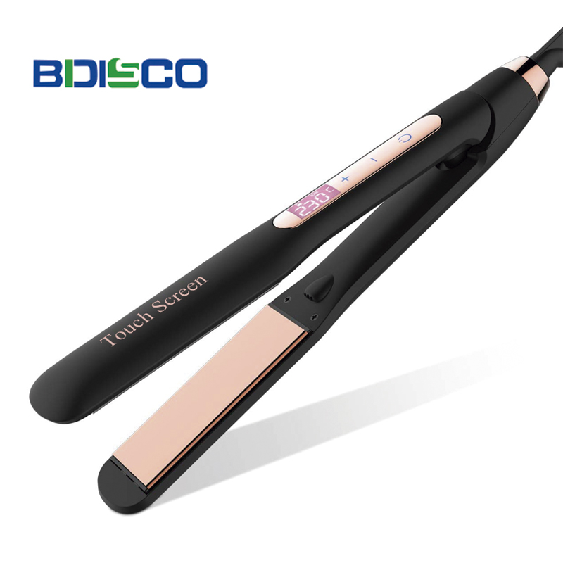 1,5 дюймов широкий ионной большой ЖК-экран выпрямитель для волос Flat Iron с функцией сенсорного экрана