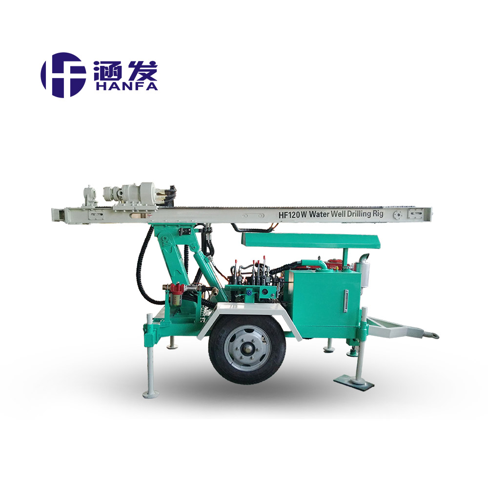 Буровая установка для монтажа на прицеп для водяных скважин HF120W 120 м