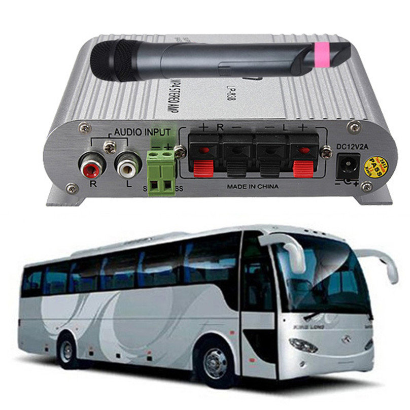 LP-838 мини Hi-Fi CD MP3 радио автомобильный Автомобильный мотоцикл домашний аудио стерео бас-динамик усилитель плеер 12 В 200 Вт