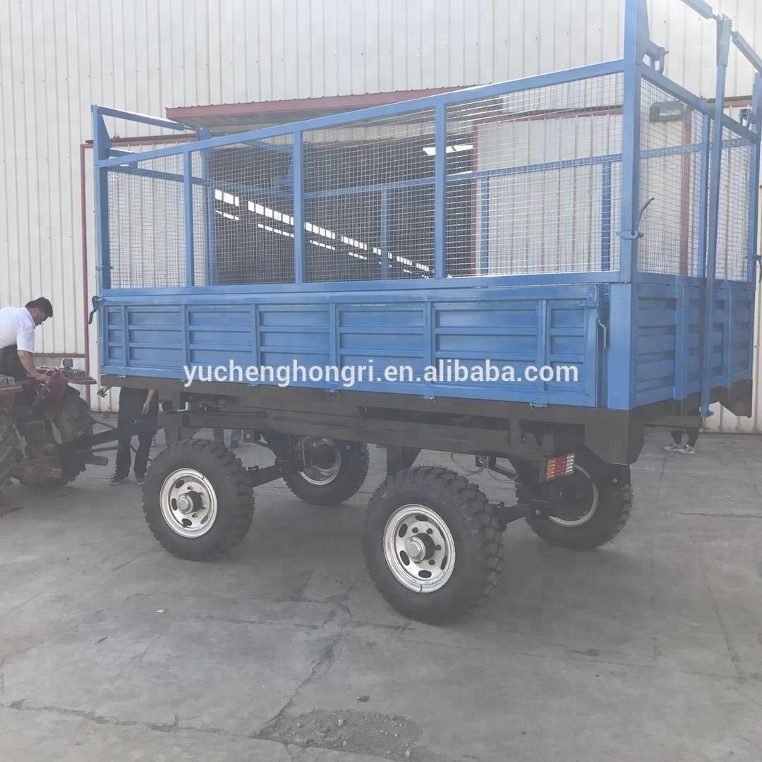 Side dump tractor trailer with 3 5ton for farm tractors