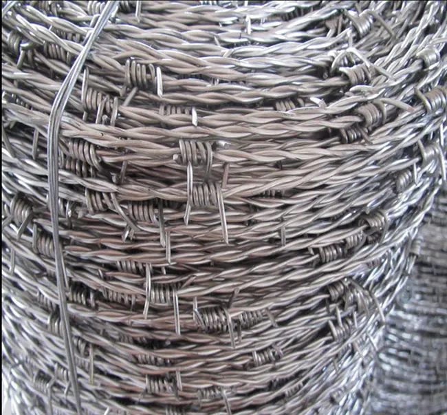 dia 2.5mm hot dip Galvanized Barbed Wire with 4 Points
