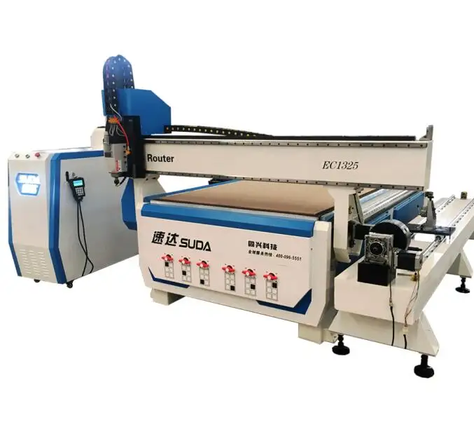 SUDA 1325 Wood Door Engraving CNC Machine Furniture Wood working CNC Router with Rotary Device