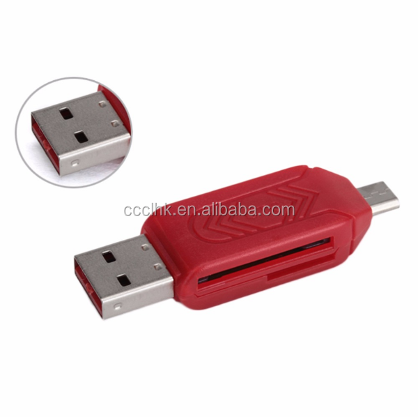 2 в 1 Micro USB кардридер OTG TF SD флэш-накопитель для устройств Android