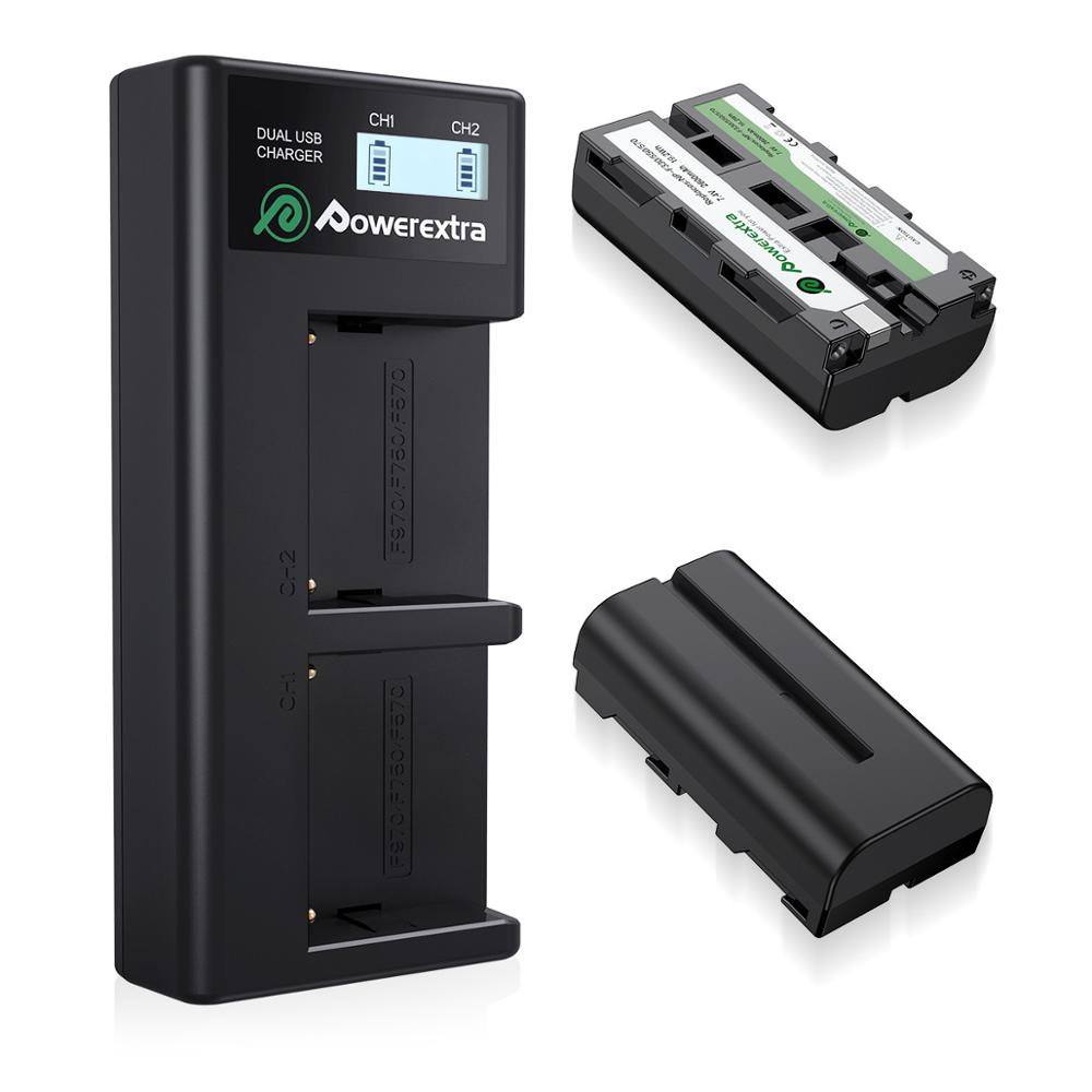 Powerextra 2-Pack запасная батарея Sony NP-F550