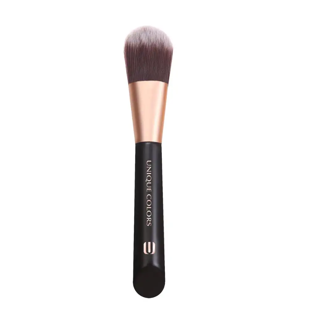 Unique Colors New Curved Makeup Foundation Brush Wood Handle Face Foundation Brush