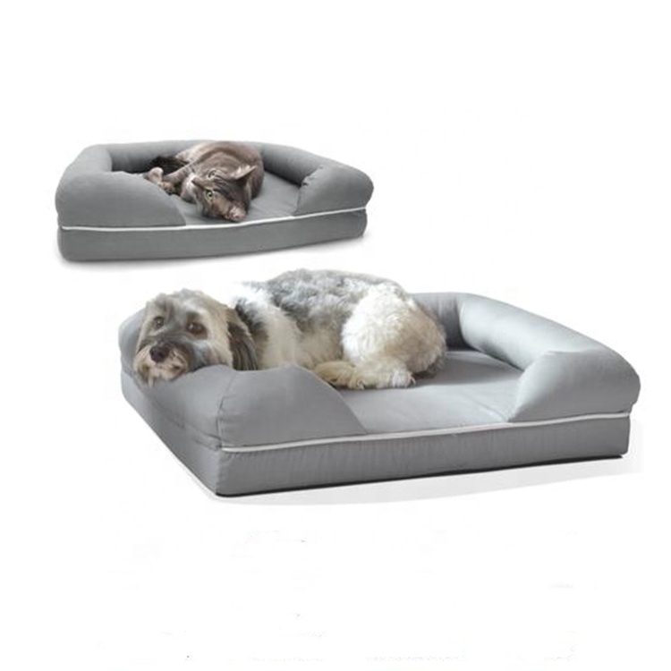 Soft All Weather Memory Foam Luxury Bolster Custom Cheap Dog Bed Washable