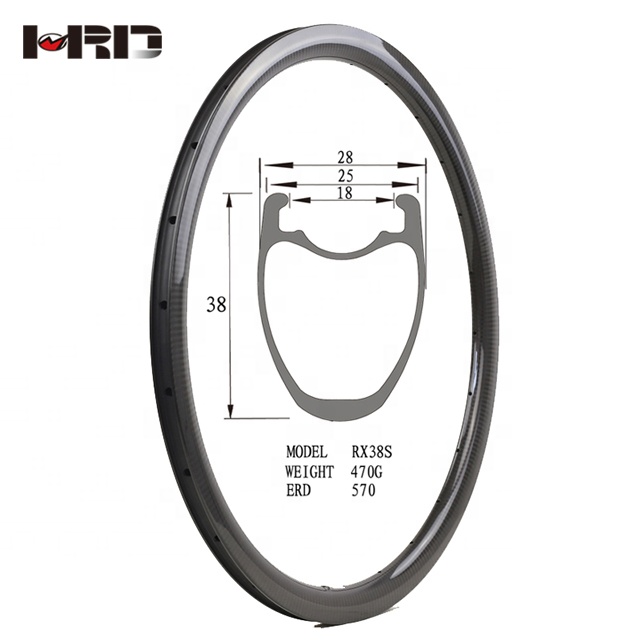 Китай, оптовая продажа, HRD-RX38S clincher, 3K, саржа, глянцевый 700c углеродный обод дорожного велосипеда
