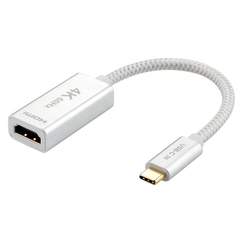 Ульт-unite USB 3,1 типа C на HDMI адаптер 4k 60Hz OEM ODM ручная пресс-форма для плетеный алюминиевый сплав оболочки Позолоченный разъем USB-C к HDMI кабель