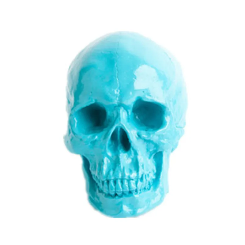 Blue carving decoration skull