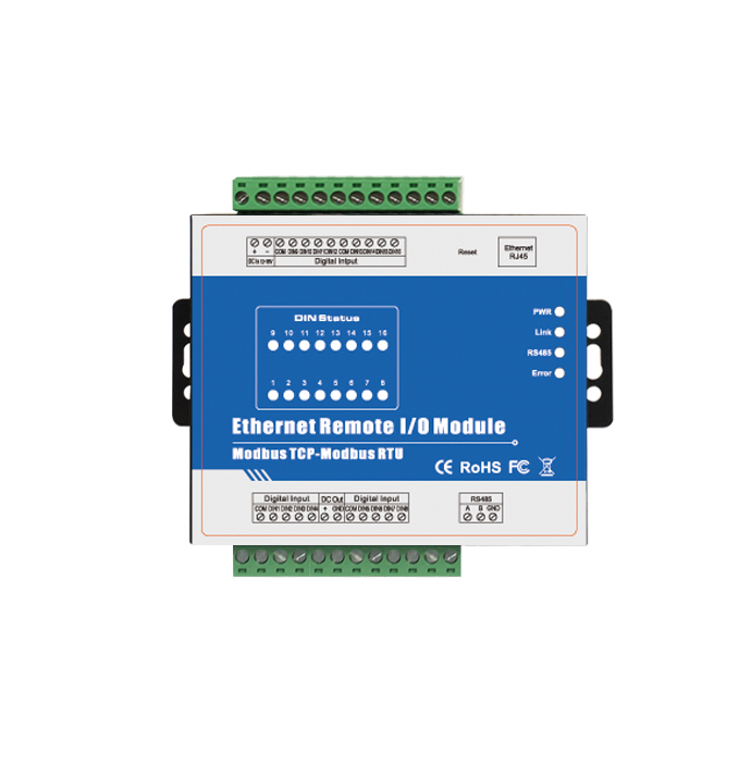 16 цифровых входных Modbus tcp I/O Модуль, Modbus шлюз поддерживает Modbus