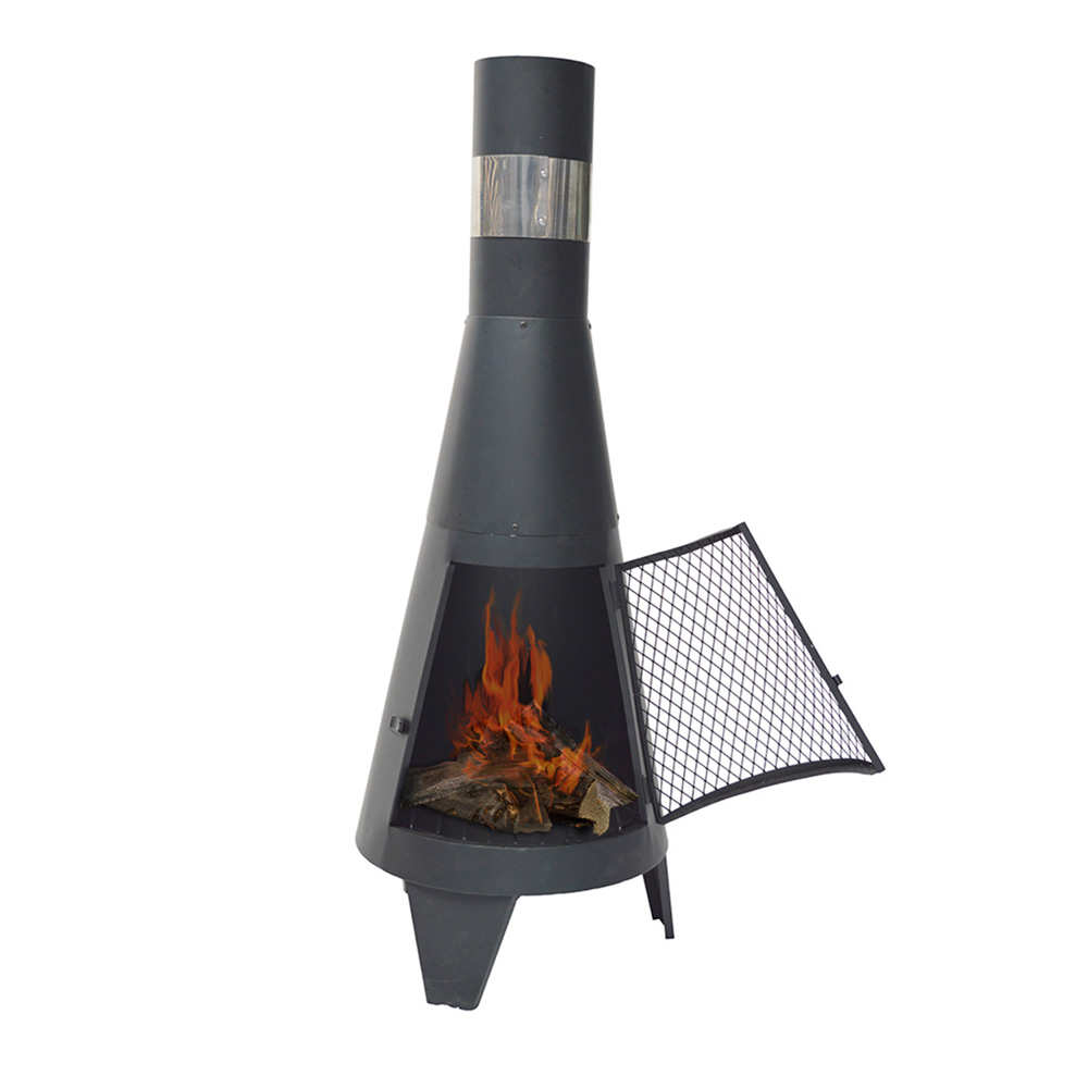 Барбекю гриль бревна горелка пожарная яма Делюкс Chiminea пожарная яма с дымоходом